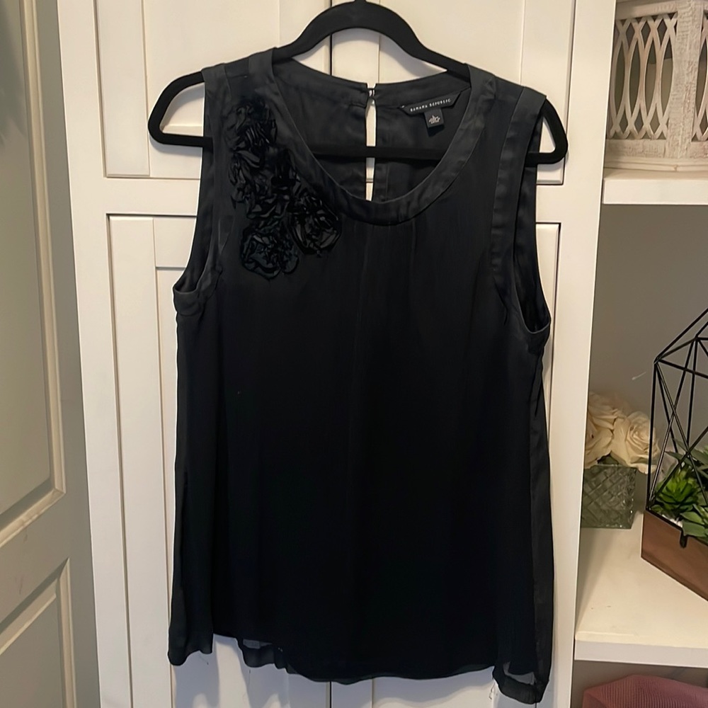 Black silky top